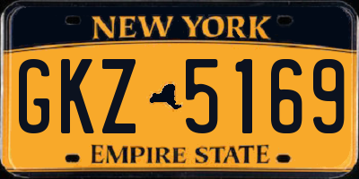 NY license plate GKZ5169