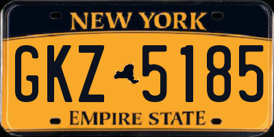 NY license plate GKZ5185
