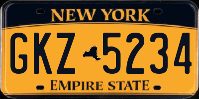 NY license plate GKZ5234