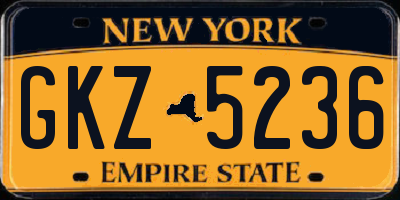 NY license plate GKZ5236