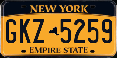 NY license plate GKZ5259