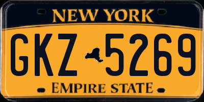 NY license plate GKZ5269