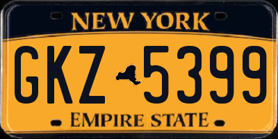 NY license plate GKZ5399