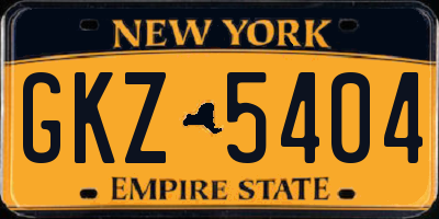 NY license plate GKZ5404