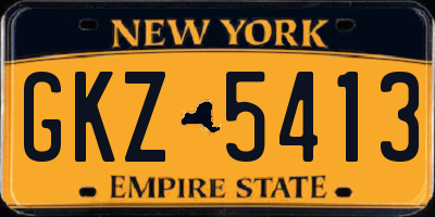 NY license plate GKZ5413