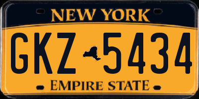 NY license plate GKZ5434