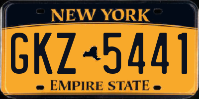 NY license plate GKZ5441