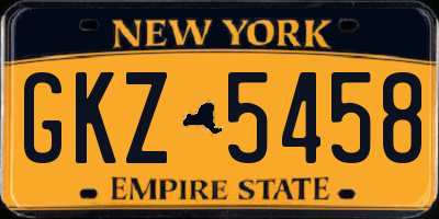 NY license plate GKZ5458