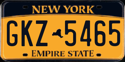 NY license plate GKZ5465