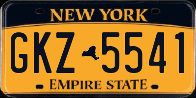 NY license plate GKZ5541