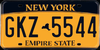 NY license plate GKZ5544