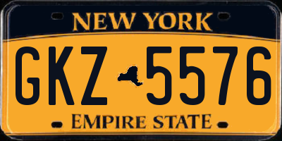NY license plate GKZ5576