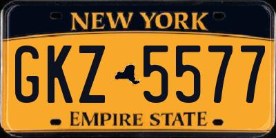 NY license plate GKZ5577