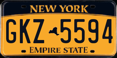 NY license plate GKZ5594