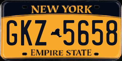 NY license plate GKZ5658