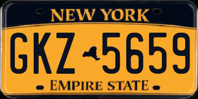 NY license plate GKZ5659