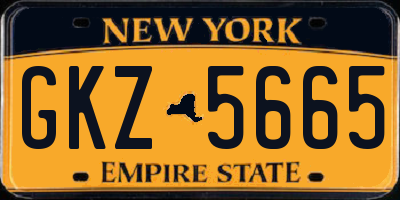 NY license plate GKZ5665
