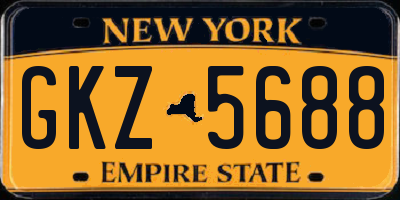 NY license plate GKZ5688
