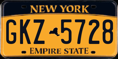NY license plate GKZ5728