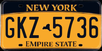 NY license plate GKZ5736