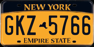NY license plate GKZ5766