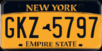 NY license plate GKZ5797