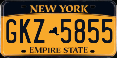 NY license plate GKZ5855