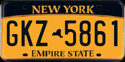 NY license plate GKZ5861