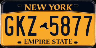 NY license plate GKZ5877