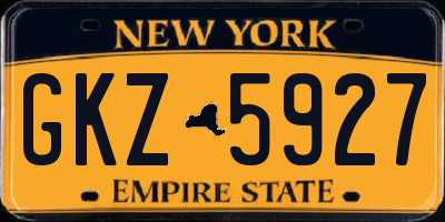 NY license plate GKZ5927