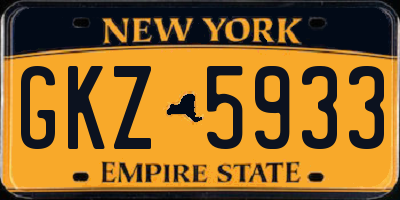 NY license plate GKZ5933