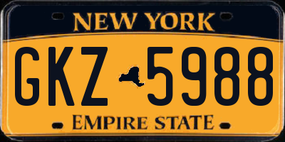NY license plate GKZ5988