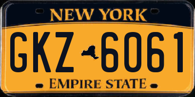 NY license plate GKZ6061
