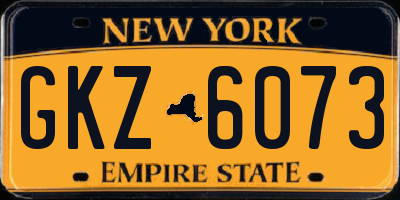 NY license plate GKZ6073