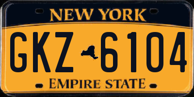 NY license plate GKZ6104