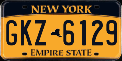 NY license plate GKZ6129