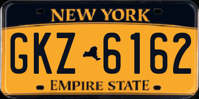 NY license plate GKZ6162