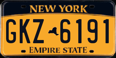 NY license plate GKZ6191