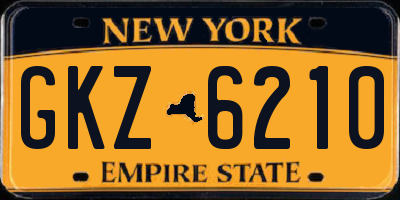 NY license plate GKZ6210