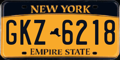 NY license plate GKZ6218