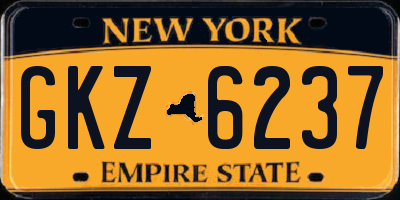 NY license plate GKZ6237