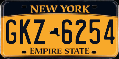 NY license plate GKZ6254