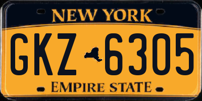 NY license plate GKZ6305