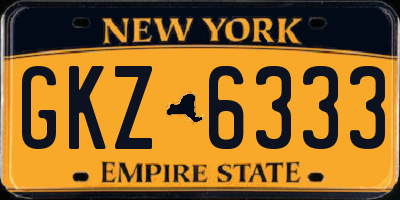 NY license plate GKZ6333