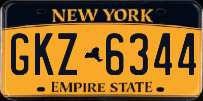 NY license plate GKZ6344