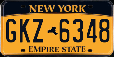 NY license plate GKZ6348