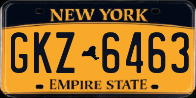 NY license plate GKZ6463