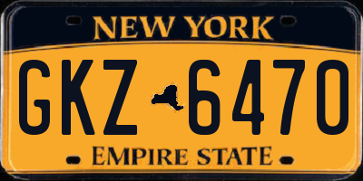 NY license plate GKZ6470