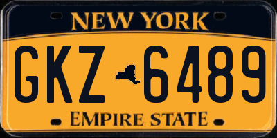 NY license plate GKZ6489