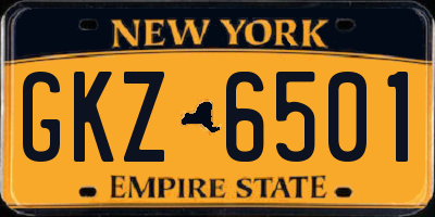 NY license plate GKZ6501